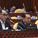 Menteri Perhubungan Budi Karya Sumadi dalam rapat dengan Komisi V DPR RI, Rabu (30/8/2023).