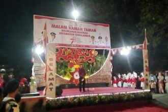 Malam ramah tamah HUT Ke-78 Republik Indonesia di Kelurahan Buntusu Kota Makassar, Rabu (30/8/2023).