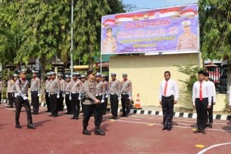 Polres Enrekang menggelar apel pasukan “Operasi Zebra Pallawa 2023” di lapangan apel Polres Enrekang, Senin (04/09/2023).