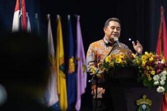 Penjabat Gubernur Sulsel, Bahtiar Baharuddin hadiri Dies Natalis Ke-67 Universitas Hasanuddin, (9/9/2023).
