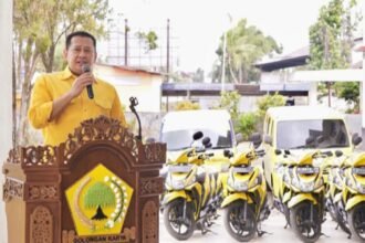Ketua MPR RI Bambang Soesatyo sekaligus Wakil Ketua Umum Partai Golkar di Purbalingga, (15/09/2023).