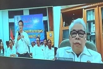 Pelantikan Agustinus Bangun, SH., MH., bersama pengurus DPD VPI Periode 2023-2027 oleh Ketua Umum Dewan Pimpinan Nasional (DPN) VPI, Yohanes Handoyo Budhisejati secara daring menggunakan aplikasi zoom meeting dari kantor pusat di Jakarta, Minggu (17/9/2023).