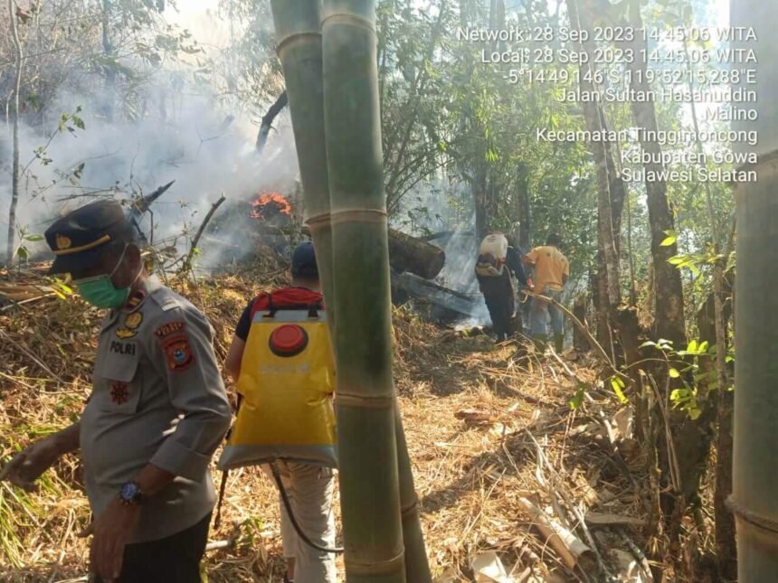 Karhutla di Kecamatan Tinggimoncong, (28-29/09/2023).