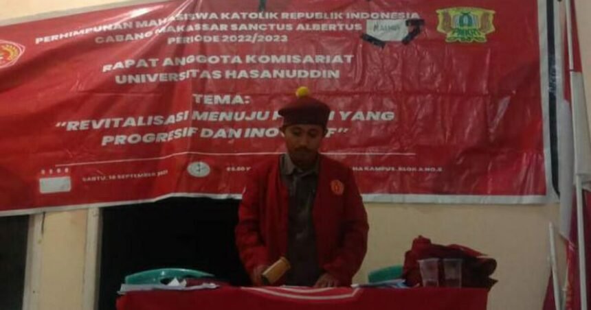 Lusius Kasimirus Aga terpilih menjadi Ketua PMKRI Komisariat Universitas Hasanuddin Periode 2023/2024.
