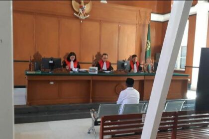 Terdakwa Korupsi Tambang Pasir Laut Takalar di Pengadilan Negeri kelas 1A Makassar, (19/09/2023).