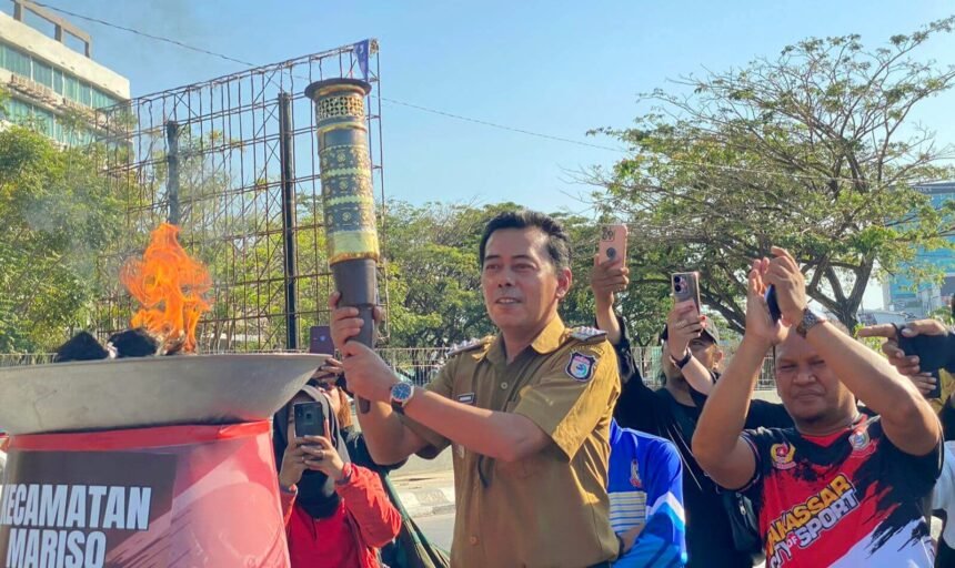 Foto : Camat Mariso Juliaman, S.Sos., pada Pekan Olahraga Kota (Porkot) Makassar 2023.