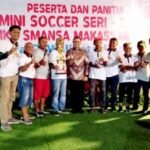 Tim FC Angkatan 86 Raih Juara 1 pada Liga Mini Soccer IKA SMANSA Makassar Seri 3, Jumat (6/10/2023).