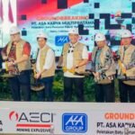 Ground breaking pembangunan pabrik bahan peledak PT Asa Karya Multipratama di Kutai Kartanegara Kalimantan Timur, (7/10/2023).