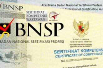 Ilustrasi Sertifikat Kompetensi Wartawan, LSP Pers Indonesia Berlisensi BNSP.