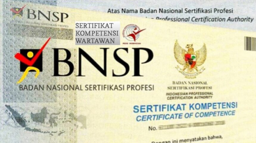 Ilustrasi Sertifikat Kompetensi Wartawan, LSP Pers Indonesia Berlisensi BNSP.