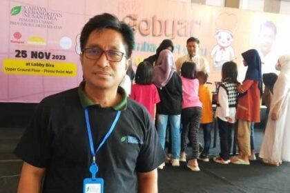 Foto : Anselmus A.R. Masiku, ketua panitia Gebyar Lomba Hari Guru CKN Sulsel.