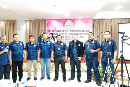 Dewan Pimpinan Daerah Serikat Pers Republik Indonesia Provinsi Sumatera Utara resmi dilantik oleh DPP SPRI di Kota Medan, Kamis (23/11/2023).