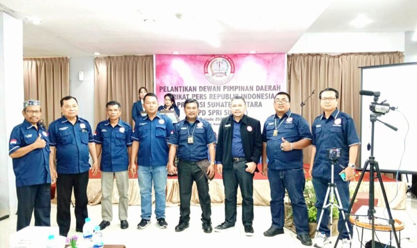 Dewan Pimpinan Daerah Serikat Pers Republik Indonesia Provinsi Sumatera Utara resmi dilantik oleh DPP SPRI di Kota Medan, Kamis (23/11/2023).