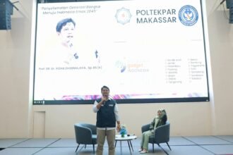 Gerakan Gadget Sehat Indonesia hadir di Kampus Politeknik Pariwisata (Poltekpar) Makassar, Jumat 10 November 2023.