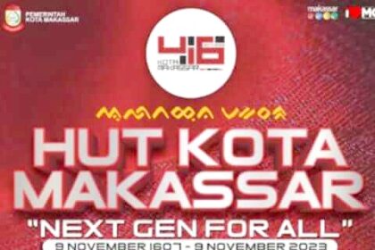 Hari Ulang Tahun (HUT) ke-416 Kota Makassar mengusung tema "The Next Gen For All."