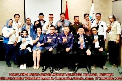 Dewan Pengurus Nasional Persatuan Pewarta Warga Indonesia (DPN PPWI) menggelar kegiatan Sertifikasi Kompetensi Wartawan (SKW) bekerjasama dengan LSP Pers Indonesia dan BNSP, Senin (27/11/2023), bertempat di Hotel Sunlake, Jalan Permai Raya, Sunter Agung, Jakarta Utara.