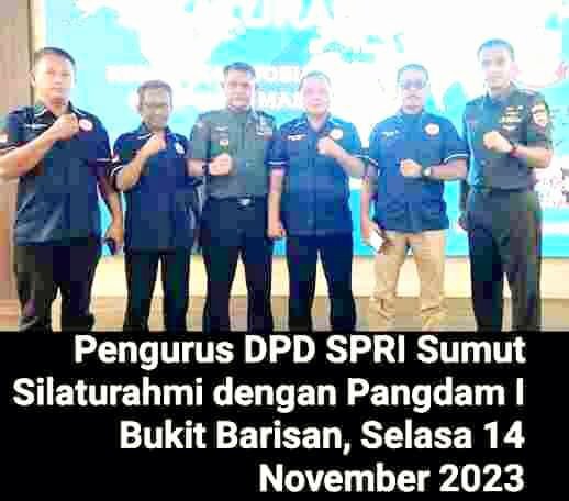 DPD SPRI Sumut (Serikat Pers Republik Indonesia) dalam acara silaturahmi Kodam I/BB.