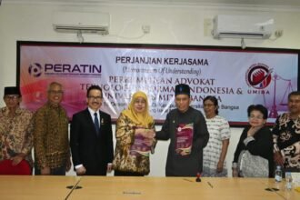 Kerjasama pendidikan khusus profesi advokat teknologi informasi di Indonesia oleh PERATIN dan UMIBA, (15/12/2023).