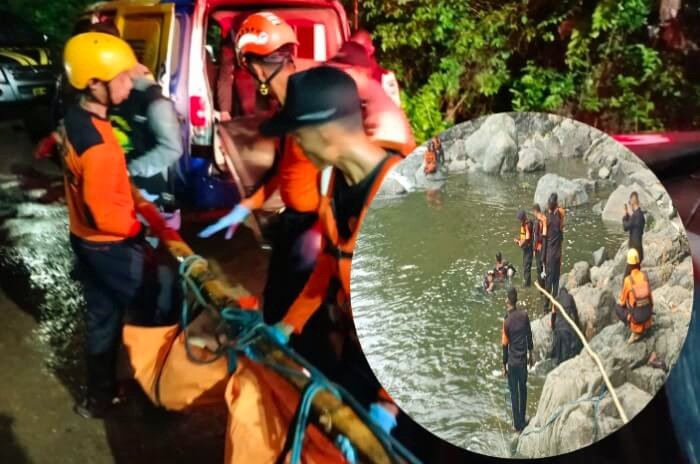 Korban Tenggelam di Sungai Mangampa Dusun Bara Desa Bontosamba, Kecamatan Tompobulu Kabupaten Maros, Selasa (19/12/2023).