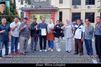 Dewan Pengurus Nasional Persatuan Pewarta Warga Indonesia (DPN-PPWI) melalui Tim Penasehat Hukum PPWI Pusat mendesak Kepala Bagian Pengawasan Penyidikan (Kabagwassidik) Polda Lampung agar segera memeriksa Satreskrim Polres Lampung Timur, (2/12/2023).