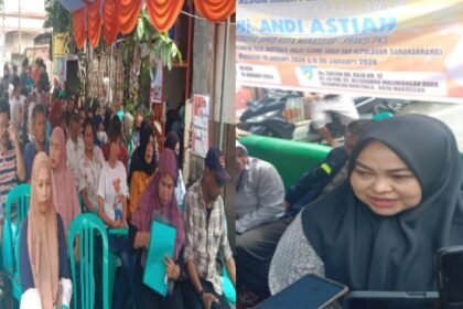 Hj. Andi Astiah anggota DPRD Kota Makassar komisi C dari Partai Keadilan Sejahtera (PKS) melakukan reses kedua masa persidangan kedua tahun sidang 2023-2024 di Kelurahan Malimongan Baru, Selasa (16/1/2024).