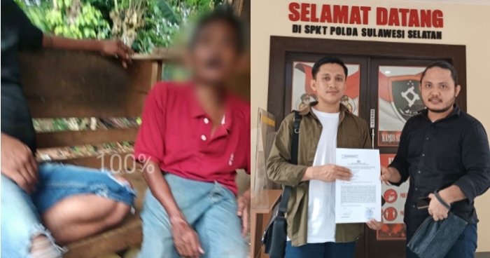 Kolase: Inisial MB, penyandang difabel berbaju merah warga Dusun Basokeng, Desa Dwittiro, Kecamatan Bontotiro, Kabupaten Bulukumba dituding melakukan tambang ilegal, dan foto kuasa hukum MB (kanan).