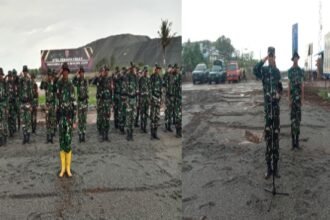 Apel gelar kesiapsiagaan penanggulangan bencana berlokasi di Pelabuhan Jety PT. Huadi Nickel Alloy Indonesia Desa Papanloe Kecamatan Pa'jukukang Kabupaten Bantaeng, Rabu (17/01/2024).