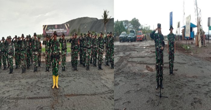 Apel gelar kesiapsiagaan penanggulangan bencana berlokasi di Pelabuhan Jety PT. Huadi Nickel Alloy Indonesia Desa Papanloe Kecamatan Pa'jukukang Kabupaten Bantaeng, Rabu (17/01/2024).