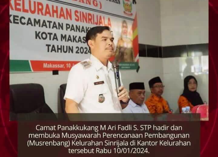 Musrenbang Tahun 2024 Kelurahan Sinrijala Kecamatan Panakkukang.
