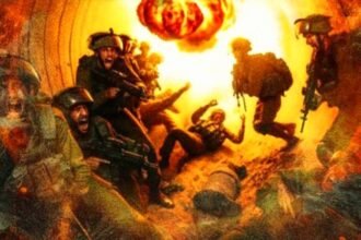Ilustrasi ledakan yang mengguncang suatu wilayah di Jalur Gaza. (Ist.)