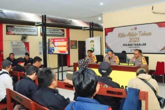 Kegiatan laporan capaian kinerja telah berlangsung di Lobby Satuan Reskrim Mapolres Takalar, Minggu (31/12/2023).