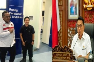 Kolase: Tantri Aktifis Purna PMI saat berada di Kantor BP2MI Bersama Kepala BP2MI, Beny Ramdhani dan KSP Moeldoko.