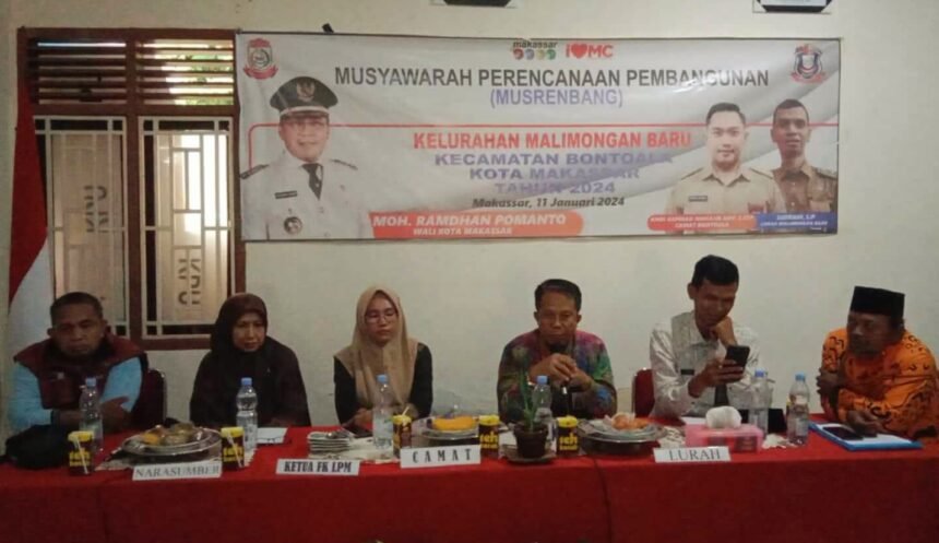 Musrenbang 2024 di Kelurahan Malimongan Baru.
