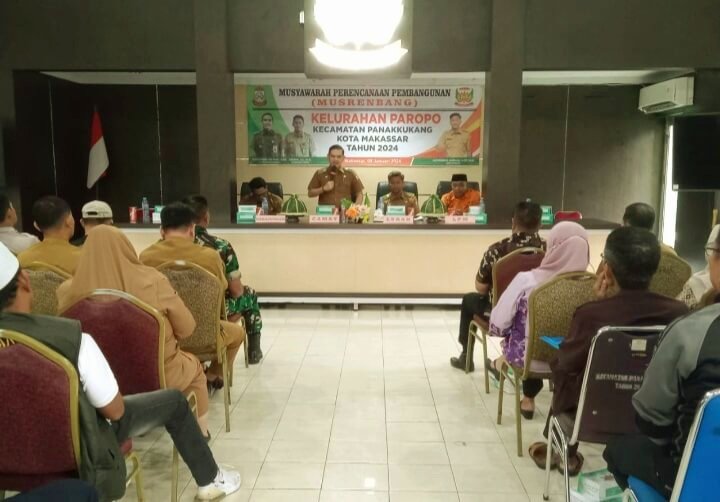Kegiatan Musrenbang 2024 Kelurahan Paropo Kecamatan Panakkukang, (9/1/2024).