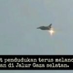 Pesawat militer menyerang wilayah Gaza Selatan. (@nsahamid/Ist.)