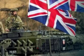 Militer dan Tank Inggris. (@palestinepost/ho)