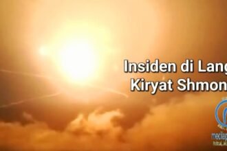 Pertarungan di langit Kiryat Shmona, (15/2/2024). (Ist.)