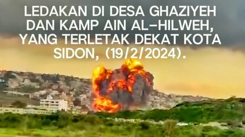 Lebanon Selatan diguncang ledakan bom, (19/2/2024). (qudsn/ho)