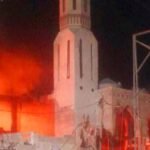 Pendudukan mengebom Masjid Al-Huda di kamp Yabna di Rafah. (qudsnews/ho)