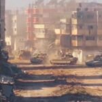 Pertempuran sengit di lingkungan Al-Zaytoun, tenggara Gaza, (29/2/2024).