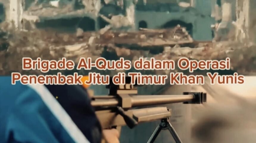 Operasi Brigade Al-Quds di timur Khan Yunis dengan penembak jitu. (qassammedia/ho)