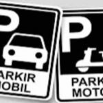 Ilustrasi stiker parkir mobil dan motor. (ist.)