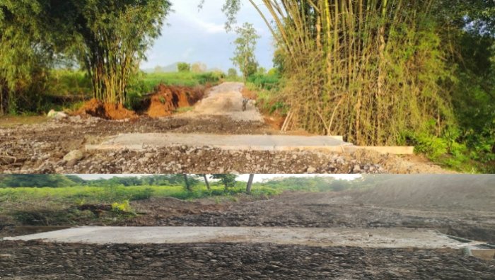 Pengerasan jalan sepanjang 2.000 meter serta pembuatan plat duiker, Maret 2024.