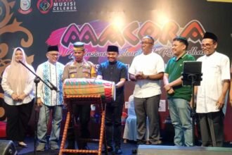 Taman Segitiga Hasanuddin di Jalan Lamadukelleng, Kota Makassar menjadi tempat pembukaan Makassar Colour Of Ramadhan (Macora) oleh Yayasan Sahabat Musisi Celebes (YSMC), Jumat (15/3/2024).