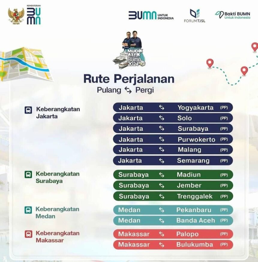 Pelindo Group, kembali menggelar program Mudik Gratis untuk memudahkan perjalanan pemudik di tahun 2024.