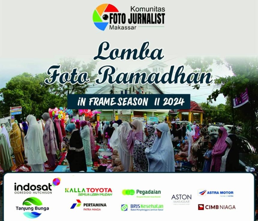 Komunitas Foto Jurnalis Makassar (KFJM) memeriahkan bulan suci Ramadan 2024 dengan menggelar lomba foto berskala nasional, dimulai dari 12 Maret hingga 18 April 2024.