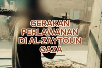Brigade Al-Qassam menghadapi pasukan pendudukan yang menembus lingkungan Al-Zaytoun, sebelah timur Kota Gaza.
