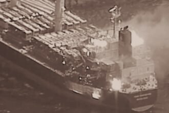 Tragedi kapal Amerika "True Confidence" di Teluk Aden, (7/3/2024). (tasnimnews/ho)