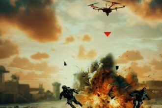 Ilustasi operasi drone pejuang Palestina menghantam titik militer Zionis Israel di Jalur Gaza Utara di Hari ke 156, (11/3/2024). (Ist.)