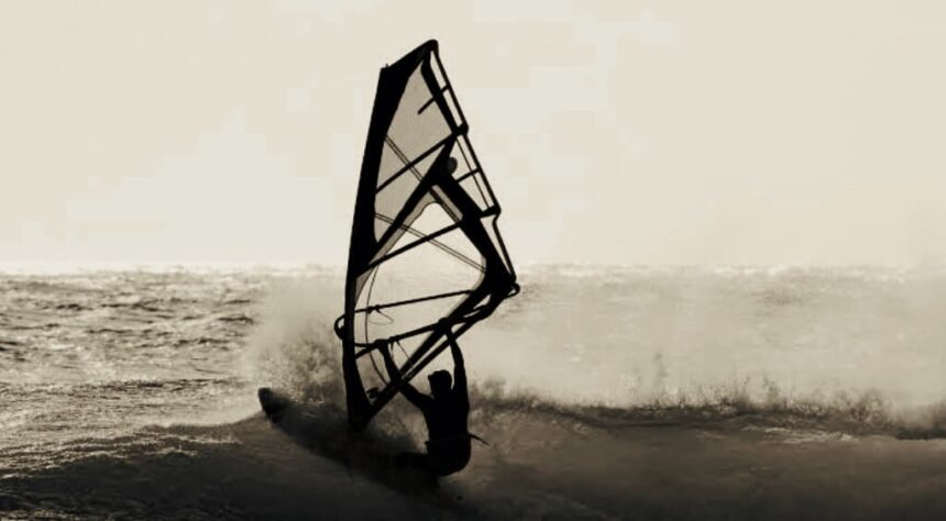 Ilustrasi Windsurfing.